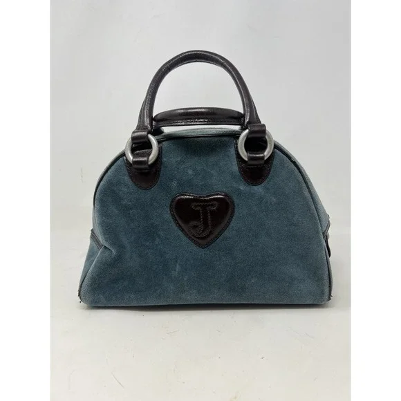 VINTAGE JUICY COUTURE BOWLER BAG * RARE BLUE VELVET *